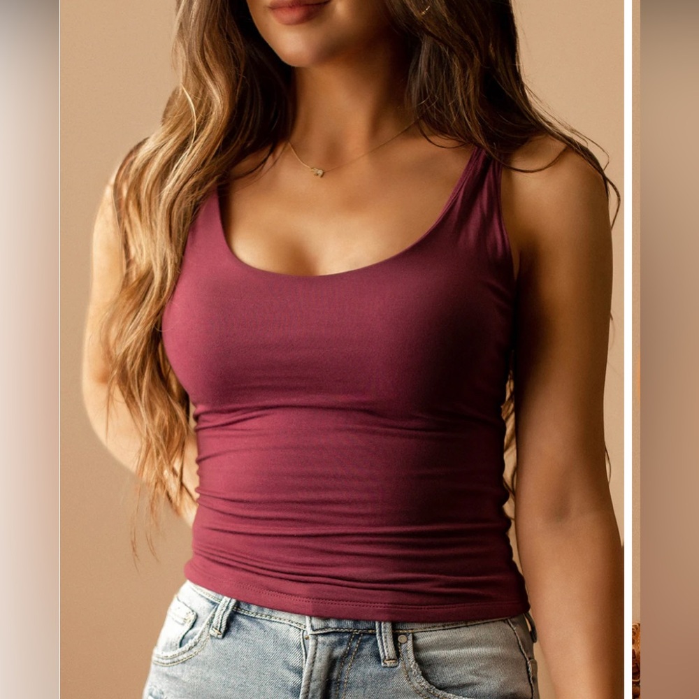 DREAM DOUBLE LAYERED TANK (PLUM)